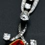 Antique Edwardian Fire Opal & Diamond Necklace Image 2