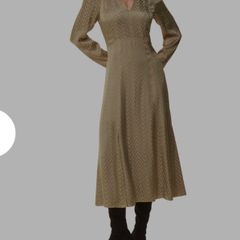 whistles satin dress size 10 olive gree new postage included