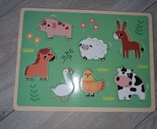 In The Farm Wooden Insert Animal Puzzle - 7 Animals - Age - 12 Months +