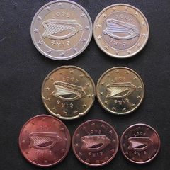 Ireland 2008 Euro Coins Set of 7 coins only