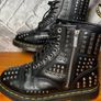 Dr Martens 1460 Ladies Black Smooth Studded Atlas Leather Punk Goth Zip Boots UK6 EU39 Image 6