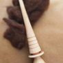 Wood Turned by Hand Supported Goddess Phang Reclaimed Irish Wood Fiber Craft Spindle with Spinning Handmade Craft Wood Bowl Made in Ireland Image 3