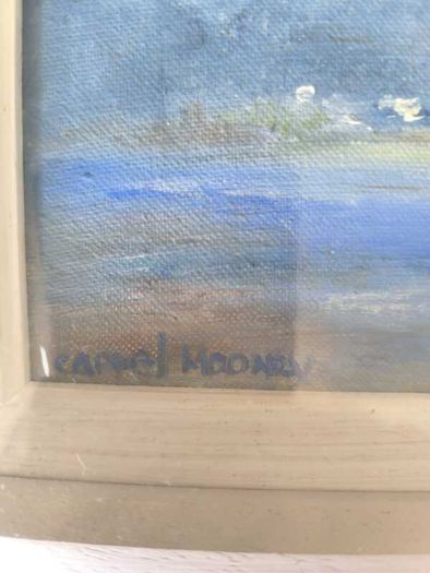 Framed landscape painting