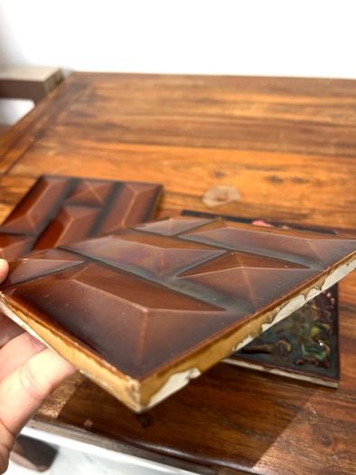 3 Old Decorative Ceramic Tiles