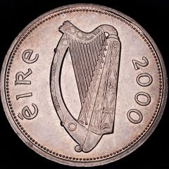 [#2556] - Ireland 2000 | Millennium | Irish 1 Pound | Deer | Km.31 | Unc