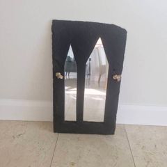 Black slate mirror