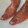 Paul Green Leather Ankle Boots Western Cowboy Style Image 4