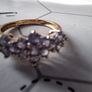 Vintage Gold Ring with Blue Atones Image 6