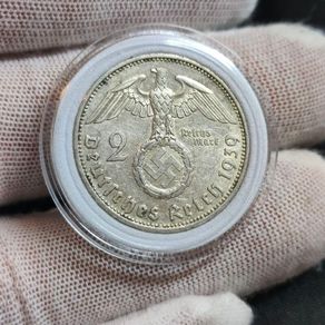 2 Reichsmark 1939 A Berlin WW2 Silver Coin third Reich