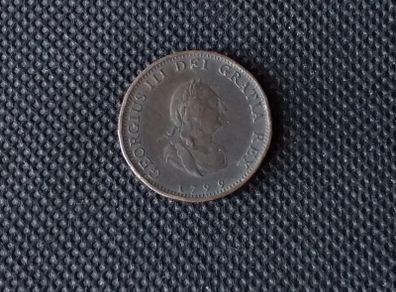 Great Britain : George III : 1799 , 1 Farthing - Soho Mint - " Cartwheel Halfpenny "
