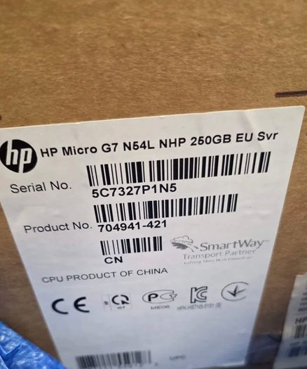 HP ProLiant MicroServer G7 N54L 704941-421 250GB Boxed Unused NAS Home Server