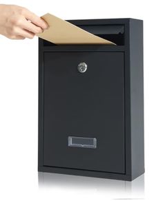 Boxes Wall Mounted Waterproof, Steel Mail Box with 2 Keys, Lockable Weatherproof Large Letter Lostal Boxes for Outside or Door