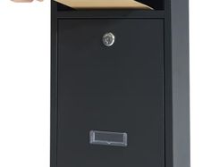 Boxes Wall Mounted Waterproof, Steel Mail Box with 2 Keys, Lockable Weatherproof Large Letter Lostal Boxes for Outside or Door