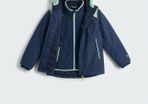 Tribord kids 3-in-1 waterproof jacket with fleece - blue and mint 12 yrs