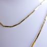 Antique Solid 18K Yellow Gold Bar-Link Chain Necklace length 23" - 5,6g Image 6