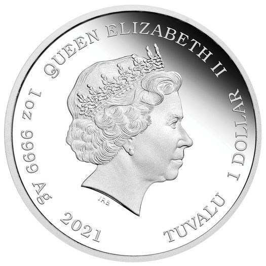 2021 Tuvalu 1 Oz Silver Coin James Bond For Your Eyes Only. Proof. (CoA + Original Box)
