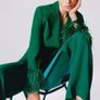 Reduced Gorgeous Zara Insta Famous Bloggers 3 Piece Bottle Green Suit Size Large Image 2