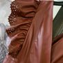 Zara Faux Midi Leather Dress Brown Maroon, XS Image 2