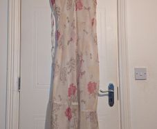 Perfect for Summer. gorgeous gold print, poly chiffon,  floral maxi dress from Flame