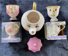 Disney Beauty and the Beast Mrs Potts & Chip Tea Set, Mugs, Collectible