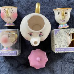 Disney Beauty and the Beast Mrs Potts & Chip Tea Set, Mugs, Collectible