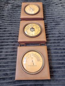 Vintage Three-Piece Wall Weather Station