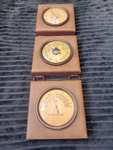 Vintage Three-Piece Wall Weather Station