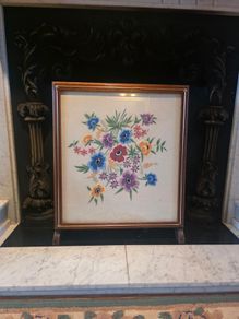 Vintage fire screen
