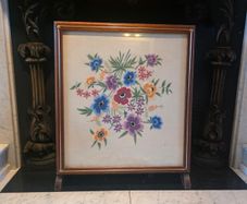 Vintage fire screen