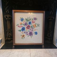 Vintage fire screen