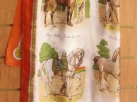 main image for ad Equine Pony Equestrian Horse Orange with print Large Scarf