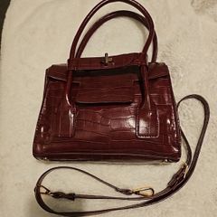 zara burgundy bag
