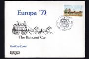 1979 Ireland Europa: Communications 12p The Bianconi Car Commemorative Stamps Whyyes First Day Cover with Corcaigh (Cork) pictorial First Day Cover (FDC)