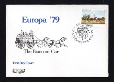 1979 Ireland Europa: Communications 12p The Bianconi Car Commemorative Stamps Whyyes First Day Cover with Corcaigh (Cork) pictorial First Day Cover (FDC)