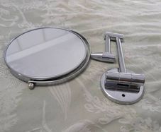 Round bathroom magnifying mirror