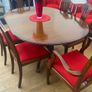 Mahogany table chairs, sofa armchairs,  sideboard Image 2