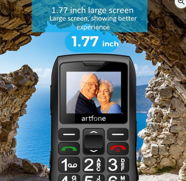 artfone C1+ Big Button Mobile Phone for Elderly SIM Free Senior Mobile Phones