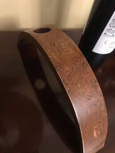 Olive Wood Wine Bottle Stand
