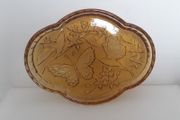 Stunning Art deco - Amber Glass Tray