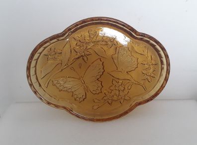 Stunning Art deco - Amber Glass Tray