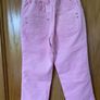 New Pink Cotton Corduroy Trousers with Diamond Buttons Image 3