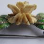 Vintage 1930's Marcasite - Sterling - Enamel Rose Brooch Image 4