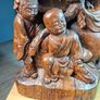 Chinese Wood Carving Qing Large 35cm Image 3