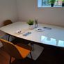 Extendable Milk Glass dining table Image 6