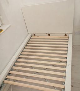 IKEA MALM Single Bed Frame White with Slatted Base