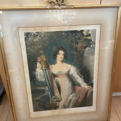 Antique Signed Richard Smythe Mezzotint Print 1913 Lady Elizabeth Conyngham