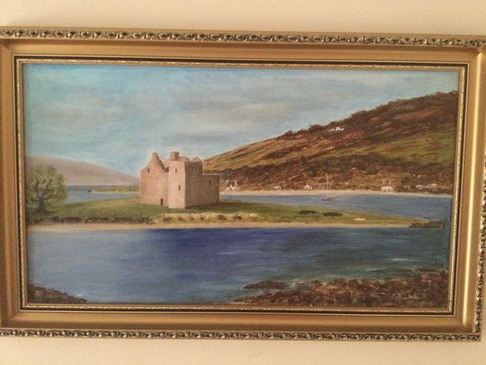 Art - Vintage Oil on Board ( M. Ballentine )