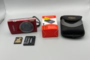 Canon IXUS 160 20MP Digital Camera Red - Full Kit