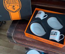 Musicology espresso cups and saucers