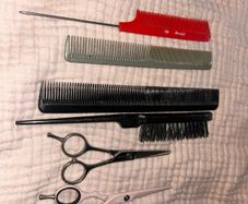 professional cutting scissors and combs